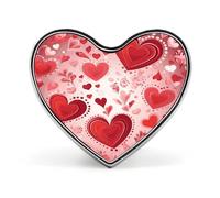 Valentine Pattern Button Pin Design Your Own Personalized Pin Cute Button Badge Exquisite Heart Badge Fashion Brooch Metal Decorative Lapel Pins for Hat Clothes Backpack
