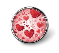 Valentine Pattern Button Pin,exquisite Round Badge Custom Badge Pins Kit Funny Gifts for Couples, Friends, Clothing Accessories, 3 Styles