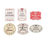 Valentine Potion Bottle Stickers, Valentine's Day Wine Bottle Labels, Valentines Day Decor Decals for Valentines Wedding Anniversary Party Supplies,6 Designs,60 Pcs