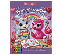 Valentine Preparation with Unicorn Rat and Flamingo Fluffy Flo: Coloring book for children 4-8 years old