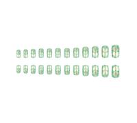 Valentine Press On Nails Square Fake Nails Glossy Designs False Full Covers Artificial Acrylic 24pcs 12Sizes Valentine Press On Nail