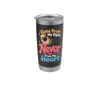 Valentine Pug Gone from My Sight Heart Stainless Steel Insulated Tumbler