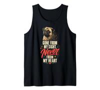 Valentine Pug Gone from My Sight Heart Tank Top