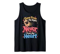 Valentine Pug Gone from My Sight Heart Tank Top