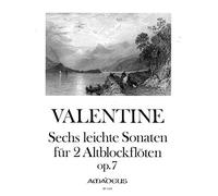 VALENTINE R. - Sonatas Faciles (6) Op.7 para 2 Flautas de Pico Alto (Morgan)