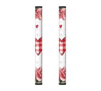 Valentine Rose 2Pcs Refrigerator Door Handle Covers, Buffalo Plaid Kitchen Appliance Handle Cover for Fridge Microwave Stove Oven Dishwasher Decor