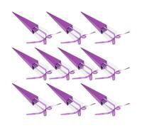 Valentine Rose Bouquet Gift Box for Single Stem Flower Display 10pcs | Paper Construction, Galaxy Purple Finish, for Valentine's Day and Anniversary Gifting, Elegant Presentation
