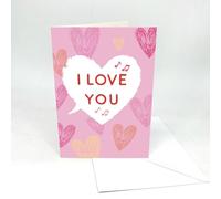 Valentine’s Audio Card for Him or Her | Record Your Own 30 second Message | Design: Love You Heart Cover
