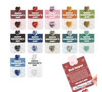 Valentine’s Day Cards, Compact Postcard With Heart-Shaped Stone, 24 Pieces, Funny And Cute Valentine Cards, Heart Postcard, Funny And Charming Messages, For Family, Friends