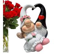 Valentine’s Day Gnome Decorations - Handmade Tiny Dwarf Statues Collectible Set, Romantic Shelf & Table Decor | Living Room Bedroom Study Nursery Bedside Bookshelf Display Artistic Figurines