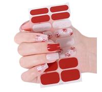 Valentine ' s Day Nails Stickers Full Wraps Polish Strips, Adhesive Art Decals Heart Kiss Love Pattern Valentine Art Stickers