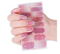 Valentine ' s Day Nails Stickers Full Wraps Polish Strips, Adhesive Art Decals Heart Kiss Love Pattern Valentine Art Stickers
