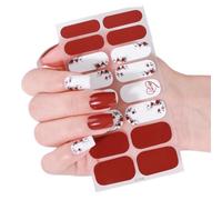 Valentine ' s Day Nails Stickers Full Wraps Polish Strips, Adhesive Art Decals Heart Kiss Love Pattern Valentine Art Stickers