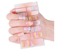 Valentine ' s Day Nails Stickers Full Wraps Polish Strips, Adhesive Art Decals Heart Kiss Love Pattern Valentine Art Stickers