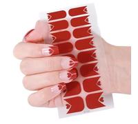 Valentine ' s Day Nails Stickers Full Wraps Polish Strips, Adhesive Art Decals Heart Kiss Love Pattern Valentine Art Stickers