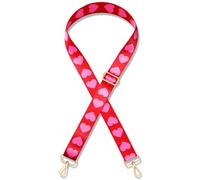 Valentine’s Day Purse Strap Replacement Red Pink Heart XOXO Bag Strap Conversation Heart Crossbody Purse Strap Valentine’s Day Accessories Gifts, Red, Pink, 31.5 inches x 1.4 inches, Style F