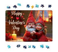 Valentine’s Day Puzzle, 130-Piece Romantic Jigsaw Brain Teaser for Adults, Colorful Learning Game for Family Night, Fun Love-Themed Gift