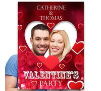 Valentine Selfie Frame Celebrate Valentine's Day Paper Themes - Valentine's Red Hearts