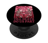 Valentine Skeletons Coffee Date Van Gogh PopSockets Adhesive PopGrip