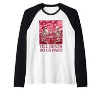 Valentine Skeletons Coffee Date Van Gogh Raglan Baseball Tee
