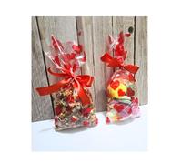 Valentine Sweet Gift Bundle Love Heart Bags Cookies Cream Popcorn Pick Mix Chocolates Ribbon Bow Present Anniversary Birthday Romantic Treat Box