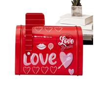 Valentine Tin Mailbox - Decorative Mailbox for Valentine’s Day, Vintage Love Box | Sweet Tin Box for Letters, Mailbox, Romantic Gift Idea, Perfect for Home or Display