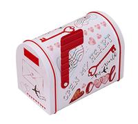 Valentine Tin Mailbox,Valentines Card Box Creative Valentines Mailboxes - Delicate Classroom Mailbox Box Decorative Mailbox for Presents Letters Cards
