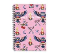 Valentines Blue Owls with Love Hearts Diary 2026 A5 To Do List Notebook Daily Diary 2026 Mens Planner Planner for Homework Week To View Monthly Year with Dotted Line Note Page Slim