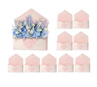 Valentine's Boxes | 10 Pieces Romantic Heart Pattern Decoration, Envelope Boxes for Celebrations - for Children, Family, Wife, Mother, Sister, Daughter, with Holiday Blessings for