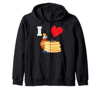Valentines Breakfast Pancake Lovers Tee, I Love Pancakes Zip Hoodie