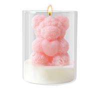 Valentines Candles for Her - Heart Bear Decoration | Decorative Candles s - for Couples Dinner Proposal Marriage Bedroom Living Room Bedside Table