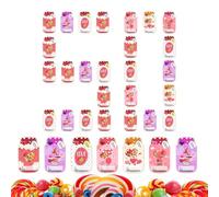 Valentines Candy Card 50 - Pieces Jar Shape Festive, Supplies Treat Holder Greeting, Cards Date Night Classroom School | Date Night Classroom School Office Couples Boys Girls Boyfriends Wives Husbands