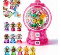 Valentine's Candy Cards Gift Set with Plastic Domes DIY Craft Treat, 36/18 PCS, Bubble Gum Machine for Couples Families Party Gift (18pcs)