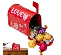 Valentines Card Box - Tin Mail Organizer Container, Festive Letter Collection Mailbox, Mini Present Holder Case | Suitable For Holiday Celebration School Event Envelope Display Keepsakes