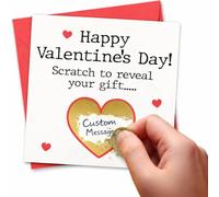 Valentines Card Custom Personalised Gift Reveal Valentine's Day Scratch Off Cards Valentine's Card Write Your Own Gift