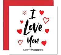 Valentines Card for Her - I Love You - Valentine Card for Him, Romantic Valentine's Day Boyfriend Girlfriend Wife Husband Partner Fiancee, 145mm Seasonal Valentine Greeting Cards