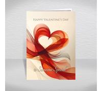 Valentine's Card for Someone Special - Romantic Ribbon Heart Design with Special Verse Inside, A5 Luxury Greeting Card with Red Envelope: To Someone Special Valentine's Day Card