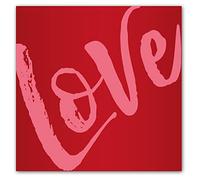 Valentines Card. "Love" Design. Eco-Friendly. 4pp 150x150mm Size. Valentine's Card with Envelope. Verse Inside. Printed and Packed in UK.