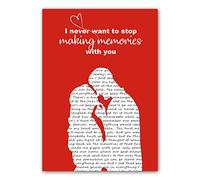 Valentines Card. Silhouette Design. Eco-friendly. 4pp A5 size. Valentine's Card with Red Envelope. Verse inside. Printed and Packed in UK.