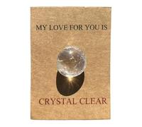 Valentines Card with Crystals, Valentines Cards with Crystals - Rocks Minerals Natural Greeting Card for Valentine's Day | Romantic Valentines Cards with Rocks in White