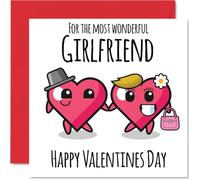 Valentines Card - Wonderful Girlfriend - Happy Valentine's Day Cards for Girlfriend Partner, 145mm Greeting Cards for Valentine