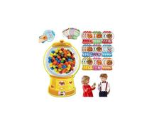 Valentines Cards for Kids,36PC Valentine's Candy Cards Gifts Set with Plastic Domes,Adorable Bubble Gum Machine,DIY Treat Holders Classroom Exchange Greeting Card,for School Party Favors Valentines