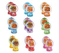 Valentines Cards for Kids Classroom, 36 Pack Valentines Day Cards with Bubble Gum Machine Design and Round Adhesive Pouches, Valentine Gifts Exchange for Boys Girls School Party Favors (A-18PCS)