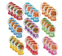 Valentines Cards for Kids Classroom, 36 Pack Valentines Day Cards with Bubble Gum Machine Design and Round Adhesive Pouches, Valentine Gifts Exchange for Boys Girls School Party Favors (A-36PCS)