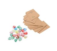 Valentines Cards with Heart Shaped Stones Unique Design Premium Material Keepsake Exchange Cards, 24 Acrylic Stones, Ideal for Spreading Love and Joy At Events