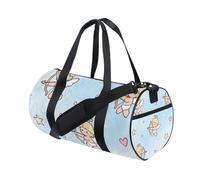 Valentine's Cartoon Cupid Waterproof Travel Duffel Bags Workout Carry on Weekender Overnight Bag