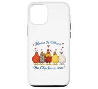 Valentines Chicken Funny Home Is Where The Chickens Are Case for iPhone 12/12 Pro