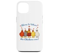 Valentines Chicken Funny Home Is Where The Chickens Are Case for iPhone 13
