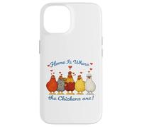 Valentines Chicken Funny Home Is Where The Chickens Are Case for iPhone 14