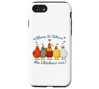 Valentines Chicken Funny Home Is Where The Chickens Are Case for iPhone SE (2020) / 7/8